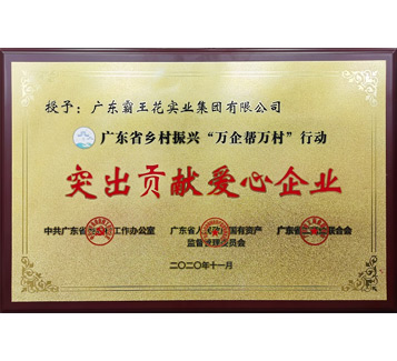 廣東省鄉村振興“萬企幫萬村”行動“突出貢獻愛心企業”